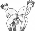 热身拓展项目：俯身拔河